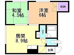 クルーズハウス豊岡 2LDKの間取図画像