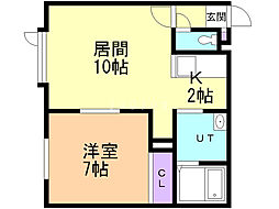 サンヒルズ豊岡 1LDKの間取図画像
