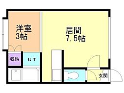 エスパニア1 1DKの間取図画像