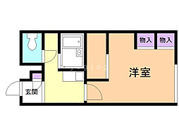 レオパレスクレール 1Kの間取図画像