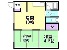 スターハイツ 2LDKの間取図画像