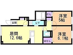 間取図画像 2LDK