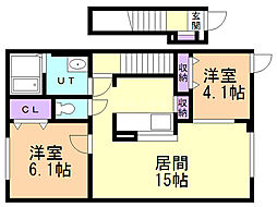 ベルメゾン.D 2LDKの間取図画像