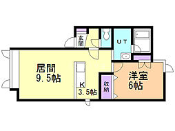diarlifeT・2 1LDKの間取図画像
