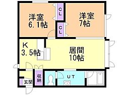 間取図画像 2LDK