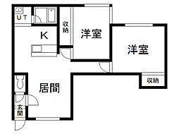 ハイツカトレアＢ 2階/201