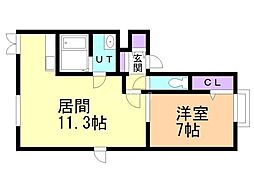 間取図画像 1LDK