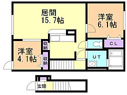 間取図画像 2LDK