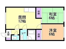 chai 2LDKの間取図画像