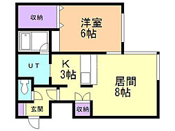 ビブレ526 1LDKの間取図画像