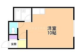 メゾン・ド・アーブルD ワンルームの間取図画像