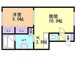 ボランチ2-2 1LDKの間取図画像
