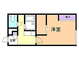 レオパレス永山5・7 1Kの間取図画像