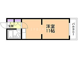 武王プラザ ワンルームの間取図画像