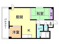 5.3ハイム 2LDKの間取図画像