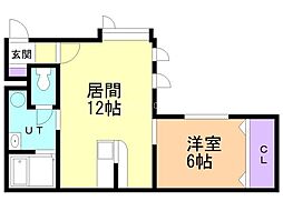 東光北欧館B 1LDKの間取図画像