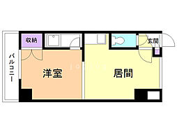 ビジョン616 1DKの間取図画像