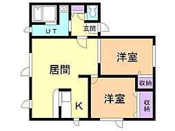ハイムクリオネ 2LDKの間取図画像