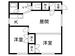ワイズハウス 2LDKの間取図画像