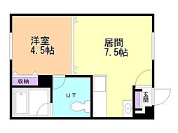 メゾン010 1DKの間取図画像