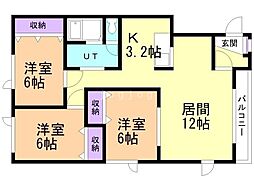 ピープル 3LDKの間取図画像