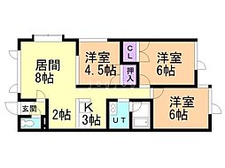 アベニュー6-5 3LDKの間取図画像