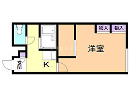 レオパレスPARKSIDE 1Kの間取図画像