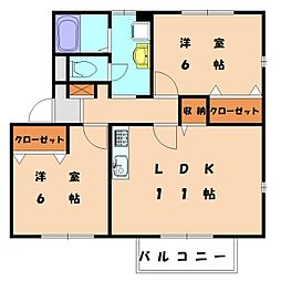 Ｍ＆Ｍ 2階2LDKの間取り