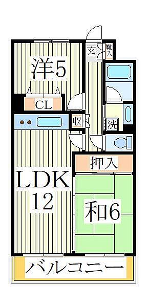 ピュアコート柏 ｜千葉県柏市常盤台(賃貸マンション2LDK・1階・56.84㎡)の写真 その2