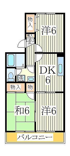 ファーストコーポII ｜千葉県柏市豊四季(賃貸アパート3DK・2階・53.39㎡)の写真 その2