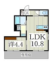 ＥＣＲＩＮ  ｜ 千葉県柏市大井（賃貸アパート1LDK・1階・34.28㎡） その1