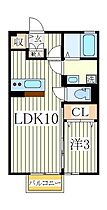 カノンベル  ｜ 千葉県野田市山崎（賃貸アパート1LDK・2階・33.39㎡） その2