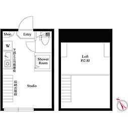 フリングホルニ 2階ワンルームの間取り