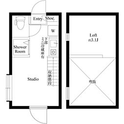 ハーモニーテラス豊島7 ワンルームの間取図画像