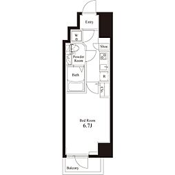 アペルト西新宿 1Kの間取図画像