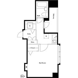 WING高円寺南 1Kの間取図画像