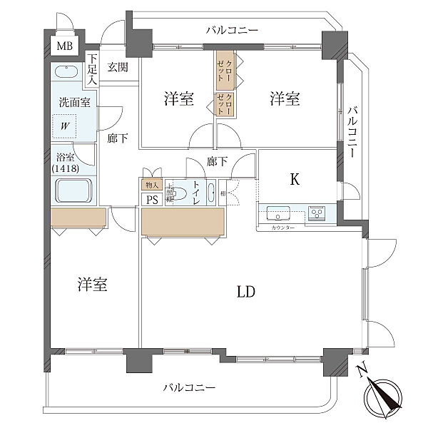 間取りを拡大表示
