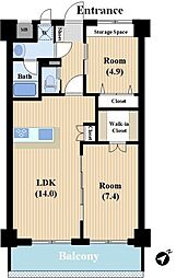 Ｒｅｖｅｕｒ Ｒｏｕｇｅ 3階2LDKの間取り