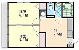 第2柴田ビル 2DKの間取図画像