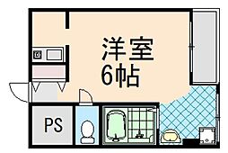 サンビル ワンルームの間取図画像