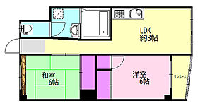 広島県広島市東区牛田新町1丁目（賃貸マンション2LDK・2階・50.00㎡） その2