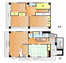 JR芸備線 矢賀駅 徒歩17分の賃貸マンション 5階5LDKの間取り