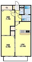 愛知県豊田市上丘町村内56（賃貸アパート2LDK・2階・59.21㎡） その2