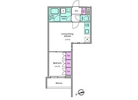 東京都新宿区四谷三栄町（賃貸マンション1LDK・2階・35.52㎡） その2