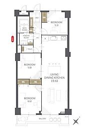 ハイマート横浜 3LDKの間取図画像