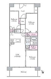 アイランドグレースサニーコート 3LDKの間取図画像