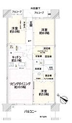 イニシア豊洲コンフォートプレイス 3LDKの間取図画像