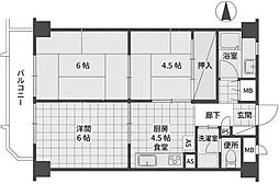 高槻グランドハイツ 3DKの間取図画像