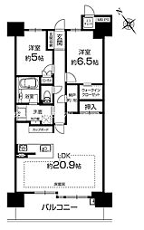 ミリカ・テラス2街区 2LDKの間取図画像