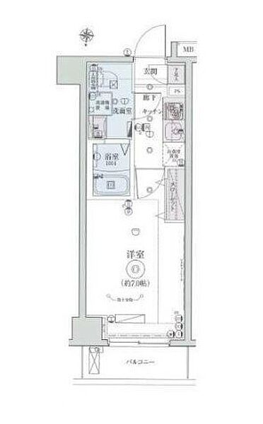 リヴシティ横濱インサイトII 703｜神奈川県横浜市南区睦町1丁目(賃貸マンション1K・7階・21.82㎡)の写真 その2